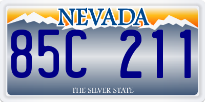 NV license plate 85C211