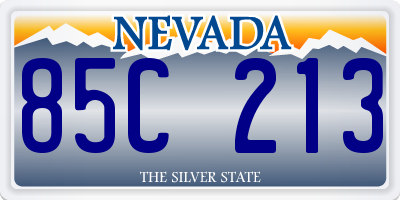 NV license plate 85C213