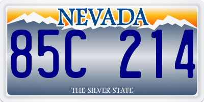 NV license plate 85C214