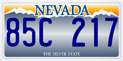 NV license plate 85C217