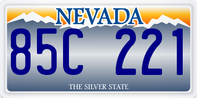 NV license plate 85C221