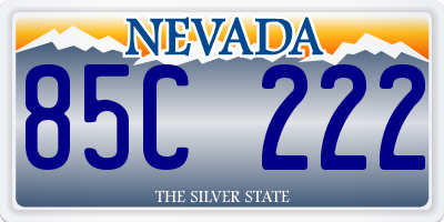 NV license plate 85C222