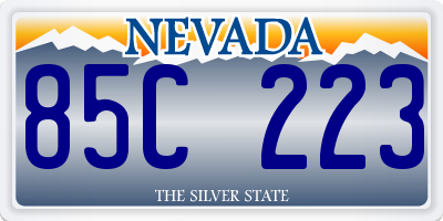 NV license plate 85C223