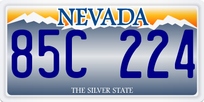 NV license plate 85C224