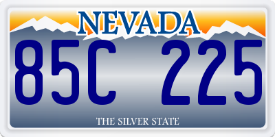 NV license plate 85C225