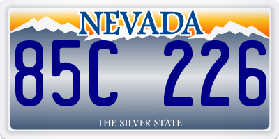 NV license plate 85C226