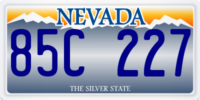 NV license plate 85C227