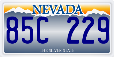 NV license plate 85C229