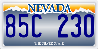 NV license plate 85C230