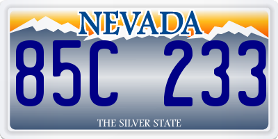 NV license plate 85C233