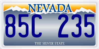 NV license plate 85C235