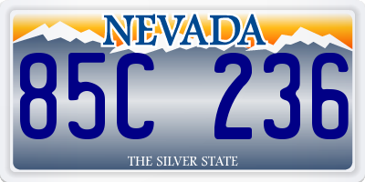 NV license plate 85C236