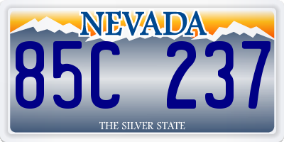 NV license plate 85C237