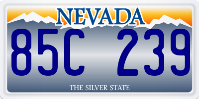 NV license plate 85C239