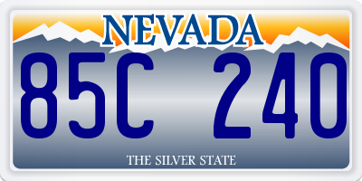 NV license plate 85C240