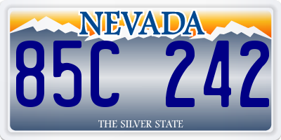 NV license plate 85C242