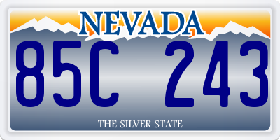 NV license plate 85C243