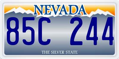 NV license plate 85C244