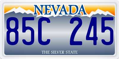 NV license plate 85C245
