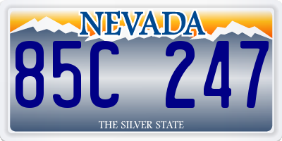 NV license plate 85C247