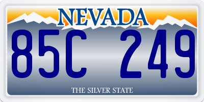 NV license plate 85C249