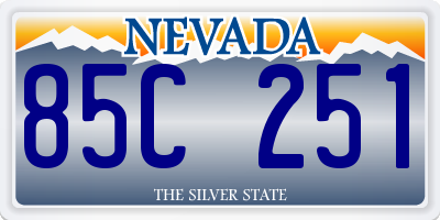 NV license plate 85C251