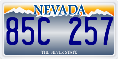 NV license plate 85C257