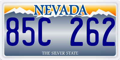 NV license plate 85C262