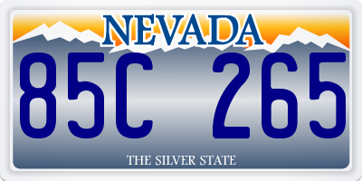 NV license plate 85C265