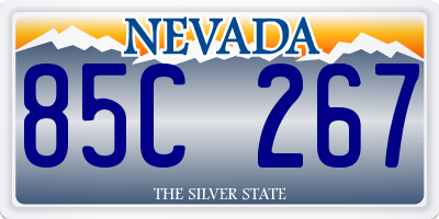 NV license plate 85C267