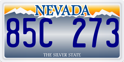 NV license plate 85C273