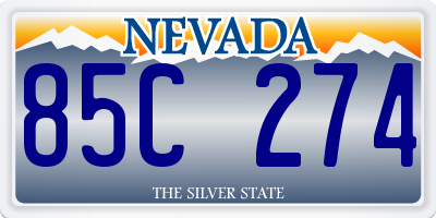 NV license plate 85C274