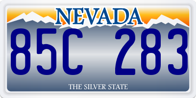 NV license plate 85C283