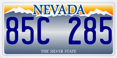 NV license plate 85C285