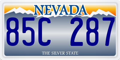 NV license plate 85C287