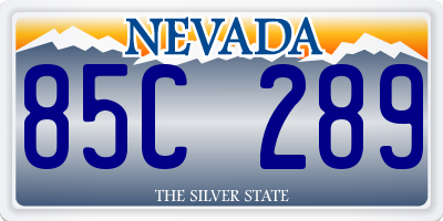 NV license plate 85C289