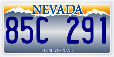 NV license plate 85C291