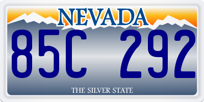 NV license plate 85C292