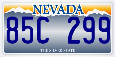 NV license plate 85C299