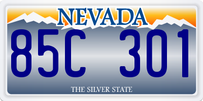 NV license plate 85C301