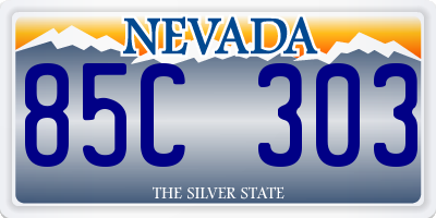 NV license plate 85C303
