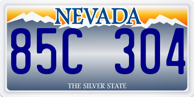 NV license plate 85C304
