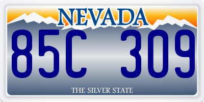 NV license plate 85C309