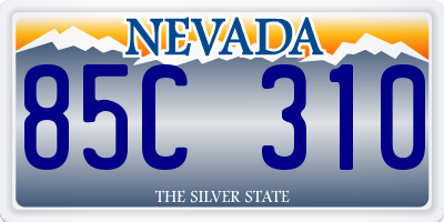 NV license plate 85C310
