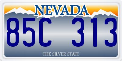 NV license plate 85C313
