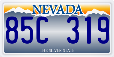 NV license plate 85C319