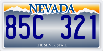 NV license plate 85C321