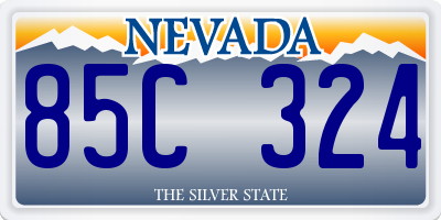 NV license plate 85C324