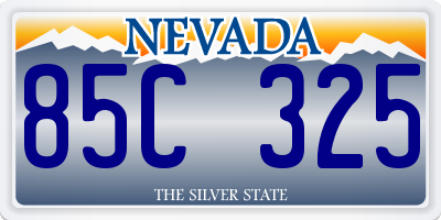NV license plate 85C325