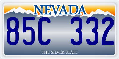 NV license plate 85C332